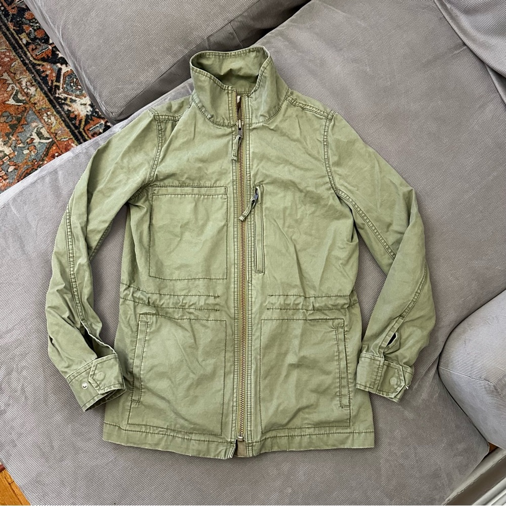 MADEWELL Womens PASSAGE Utility CARGO JACKET Olive Army Green Size Small